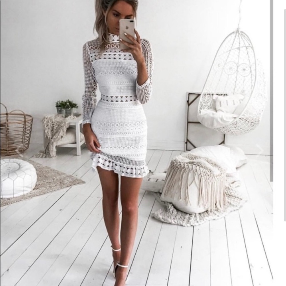 NWT White Lace Dress